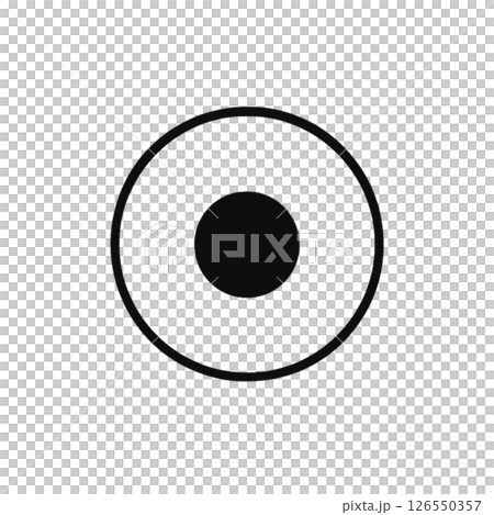 録画ボタンの線画アイコンイラスト、素材、資料作り、背景なし 126550357