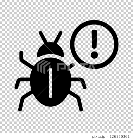 Virus infection line icon illustration, material, document creation, no background Virus infection line icon illustration, material, document creation, no background 126550361
