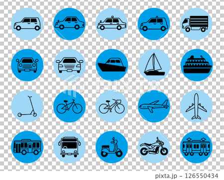 各種車輛的圖標集 各種車輛的圖標集 126550434