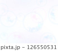 しゃぼん玉がランダムに並んだ水彩背景 126550531
