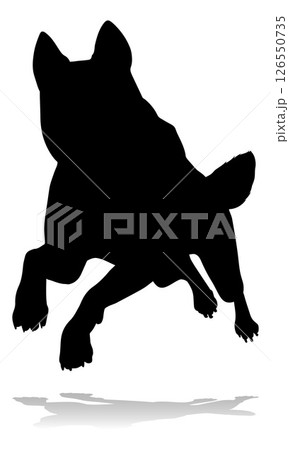 Dog Silhouette Pet Animal 126550735