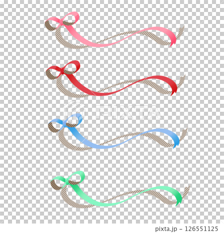 Colorful ribbon illustration set 126551125