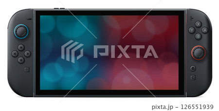 携帯型ゲーム機_電源オン状態_Close 携帯型ゲーム機_電源オン状態_Close 126551939