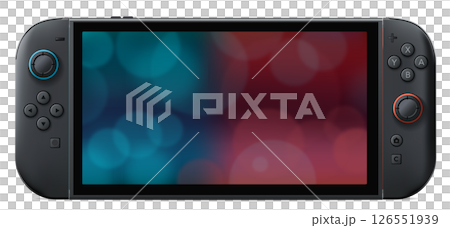 携帯型ゲーム機_電源オン状態_Close 携帯型ゲーム機_電源オン状態_Close 126551939