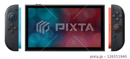 携帯型ゲーム機_電源オン状態_Open 携帯型ゲーム機_電源オン状態_Open 126551940