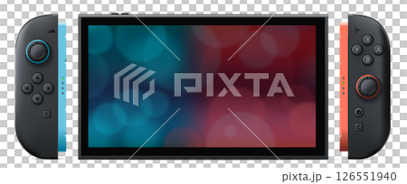 携帯型ゲーム機_電源オン状態_Open 携帯型ゲーム機_電源オン状態_Open 126551940