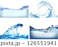 爽やかな水のスプラッシュ_4種類 126551941