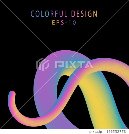 The colorful gradient design creates the illusion of volume. A dynamic form of color mixing. Liquid Art for design The colorful gradient design creates the illusion of volume. A dynamic form of color mixing. Liquid Art for design 126552778