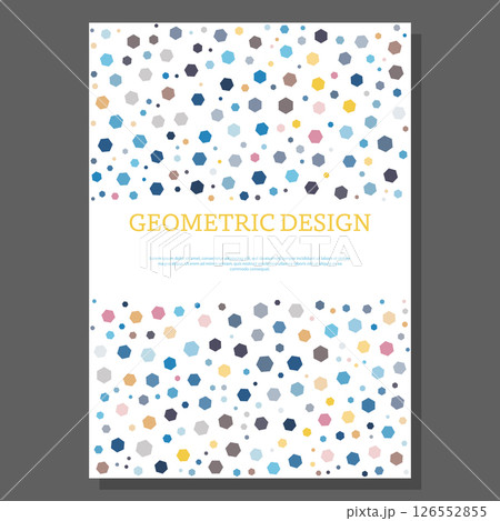 Design of colored geometric shapes. Layout for the design of the cover, banner, poster, postcard and corporate design. The idea of interior and decorative creativity 126552855