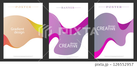 Colorful banner. The gradient design template. A colorful decorative element for decoration and creativity 126552957
