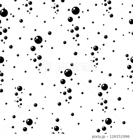 Bubble seamless pattern white black color 126552996