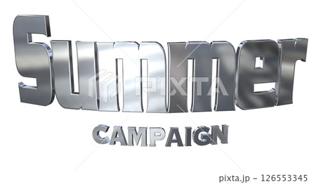 3DCG文字「Summer Campaign(サマーキャンペーン)」 3DCG文字「Summer Campaign(サマーキャンペーン)」 126553345