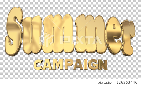 3DCG文字「Summer Campaign（サマーキャンペーン）」 126553446