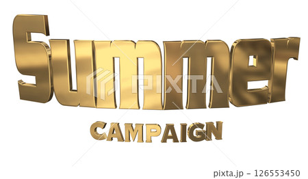 3DCG文字「Summer Campaign（サマーキャンペーン）」 126553450