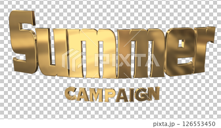 3DCG文字「Summer Campaign（サマーキャンペーン）」 126553450