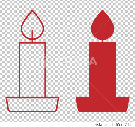 Candle icon red Candle icon red 126553719