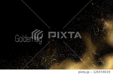 Exquisite isolated golden wavy background with bright glitter Exquisite isolated golden wavy background with bright glitter 126554019