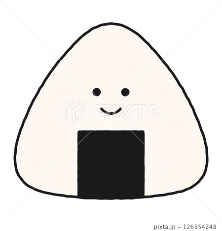 笑顔がかわいいおにぎりキャラクターイラスト 笑顔がかわいいおにぎりキャラクターイラスト 126554248