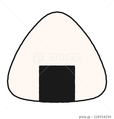 シンプルなおにぎりのイラスト素材 126554250