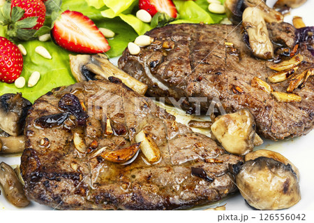 Roast beef tenderloin dinner. Roast beef tenderloin dinner. 126556042
