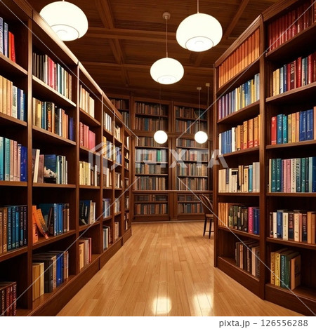 たくさんの本がある書斎・部屋・空間 126556288