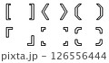 シンプルな括弧フレームセット 126556444