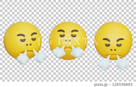 Face with Steam from Nose emoji 3D Icon 126556603