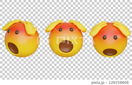 angry expression with open mouth and hands on head Emoji 3D Icon angry expression with open mouth and hands on head Emoji 3D Icon 126556608