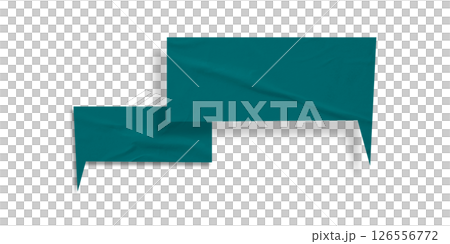 Green speech bubble crumpled paper isolated on transparent background Green speech bubble crumpled paper isolated on transparent background 126556772