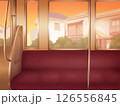背景イラスト　電車内(夕) 126556845
