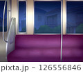 背景イラスト　電車内(夜) 126556846
