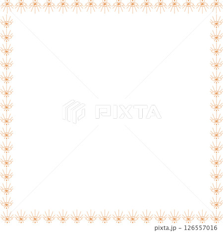 Mystic eye frame. Colorful childish template. Vector celestial prediction eye on white background Mystic eye frame. Colorful childish template. Vector celestial prediction eye on white background 126557016