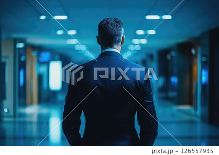 Businessman in Modern Corporate Environment Businessman in Modern Corporate Environment 126557935