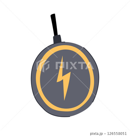 portable wireless laptop charger cartoon vector illustration 126558051