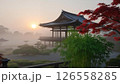 夕焼けの若草山を望む 126558285
