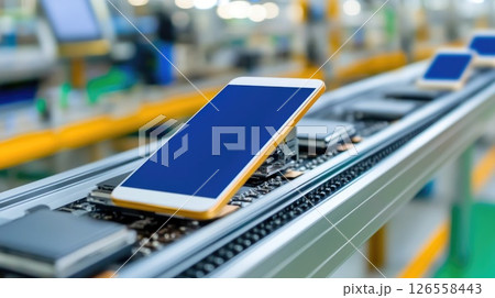 Smartphone Assembly Line in Full Operation 126558443