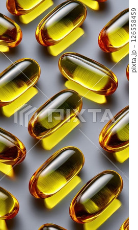 Repetitive Layout of Fish Oil Capsules 126558459