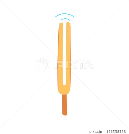 sound tuning fork cartoon vector illustration 126558528