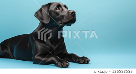 Side View of Relaxed Labrador Dog 126558558