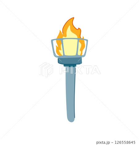 flicker torch fire cartoon vector illustration 126558645