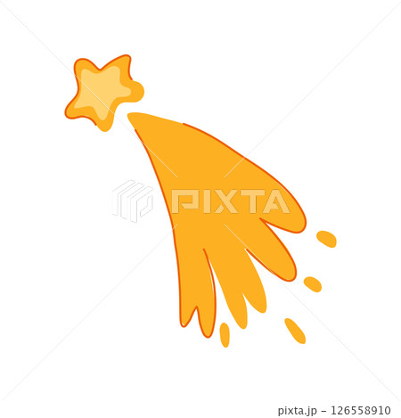 cosmos shooting star space cartoon vector illustration 126558910