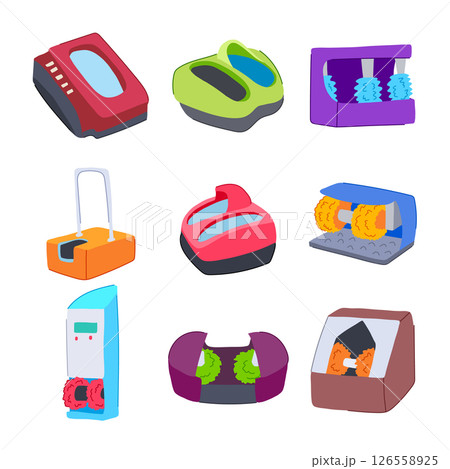 shoe cleaning set cartoon vector illustration shoe cleaning set cartoon vector illustration 126558925