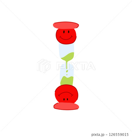 learning sand timer kids cartoon vector illustration learning sand timer kids cartoon vector illustration 126559015