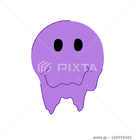 festival psychedelic smile cartoon vector illustration 126559101