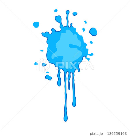 bold paint splatters cartoon vector illustration 126559168