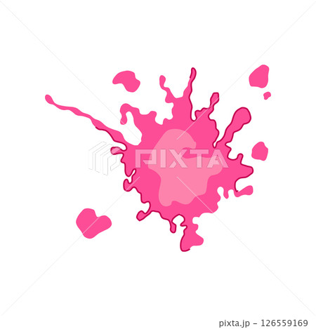 expressive paint splatters cartoon vector illustration 126559169