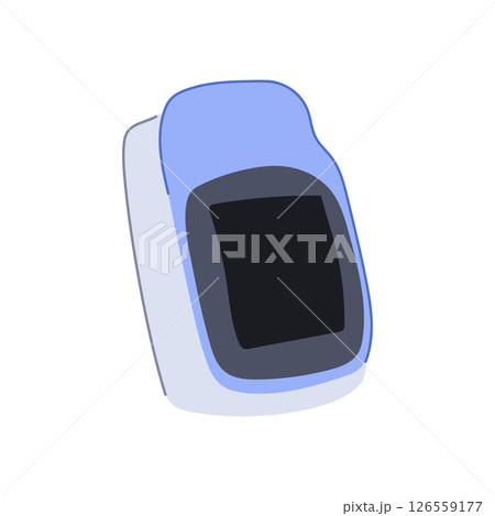 O2 Monitor Cartoon display oxygen fingertip monitor cartoon vector...のイラスト素材 [126559177 ...