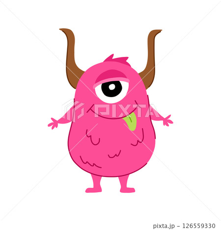 minotaur monster with horns cartoon vector illustration 126559330