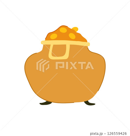 ireland leprechaun gold pot cartoon vector illustration 126559426