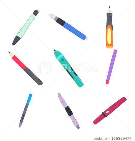 interactive whiteboard pen set cartoon vector illustration interactive whiteboard pen set cartoon vector illustration 126559474